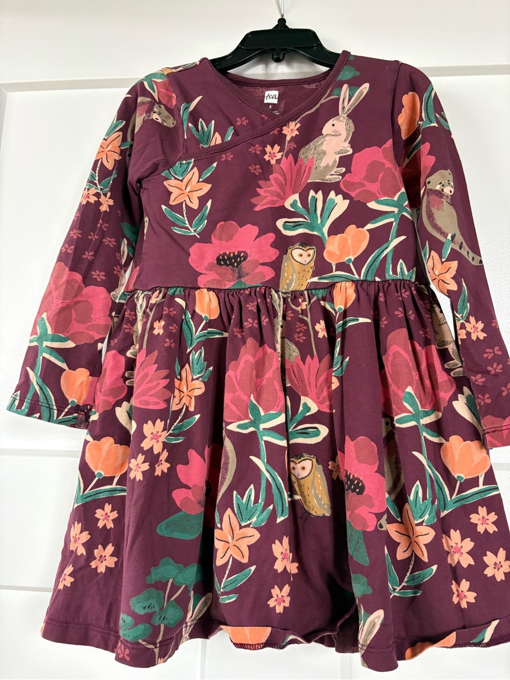 Tea Collection‎ Burgundy woodland floral dress size 5